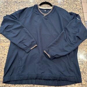 Nike Navy V-Neck Pullover with Contrast Trim